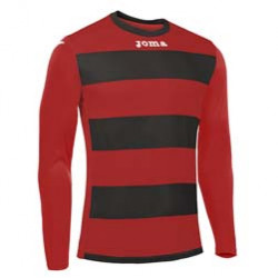 JOMA EUROPA TRICOU CU MANECA LUNGA  NEGRU-ROSU