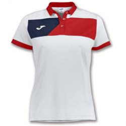 JOMA CREW II DAMA POLO ALB-ROSU