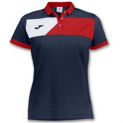 JOMA CREW II DAMA POLO ALBASTRU INCHIS-ROSU