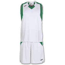 JOMA FINEL SET BASCHET TRICOU+SORT ALB-VERDE